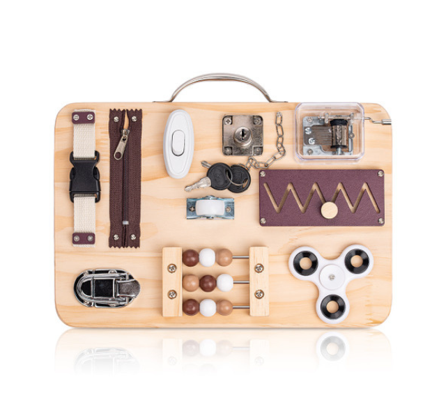 WOODEN FIDGET BUSY BOARD